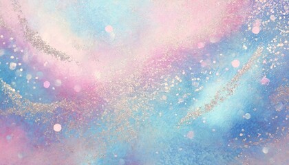 Fototapeta premium Tranquil Shimmer: Pastel Pink and Blue Wallpaper with Dreamy Aesthetic