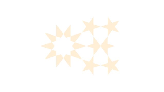 Seamless mosaic Andalusian Islamic Patterns Design, Moving Colored and Transparent Background