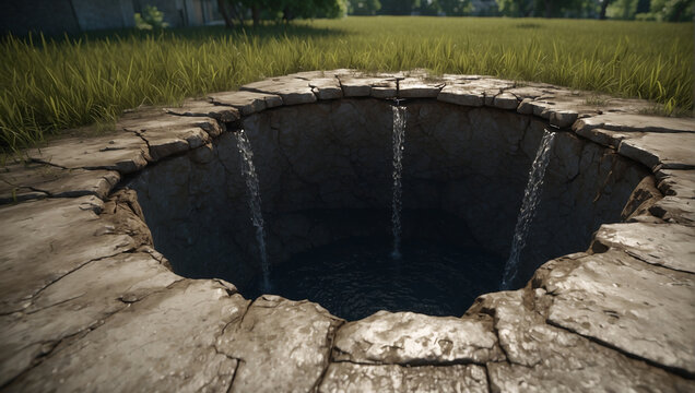 sink hole in a close view 