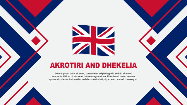 Akrotiri And Dhekelia Flag Abstract Background Design Template. Akrotiri And Dhekelia Independence Day Banner Wallpaper Vector Illustration. Illustration