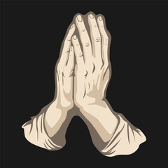 Praying Hands Vector Design