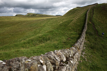 Along the Hadrian's wall between Twice Brewed and Chollerford - Northumberland - England - UK
