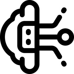 artificial intelligence icon. vector line icon for your website, mobile, presentation, and logo design.
