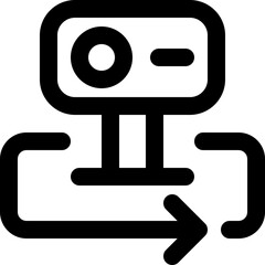 camera 360 icon. vector line icon for your website, mobile, presentation, and logo design.