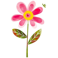Spring colored clipart in png file with transparent background, seasonal clipart, flower