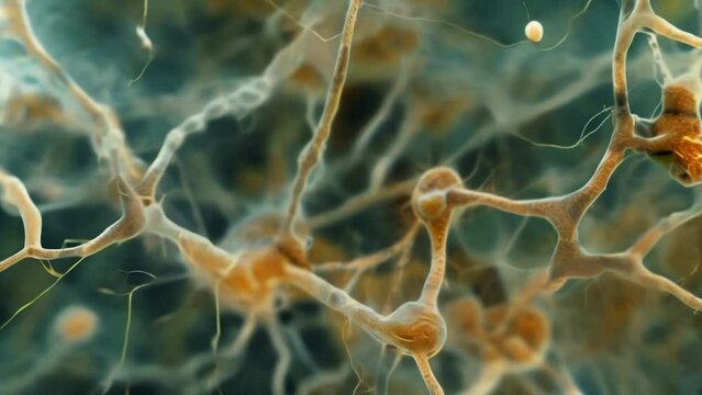 Image 3 Magnified image of a mycorrhizal fungal network extending its hyphae into the root cells of a plant forming a symbiotic relationship . AI generation.