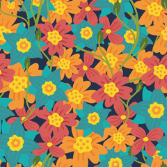 Flower Power Seamless Pattern