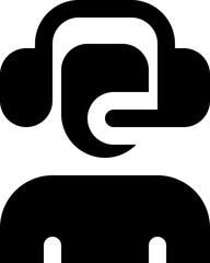 call center icon. vector glyph icon for your website, mobile, presentation, and logo design.