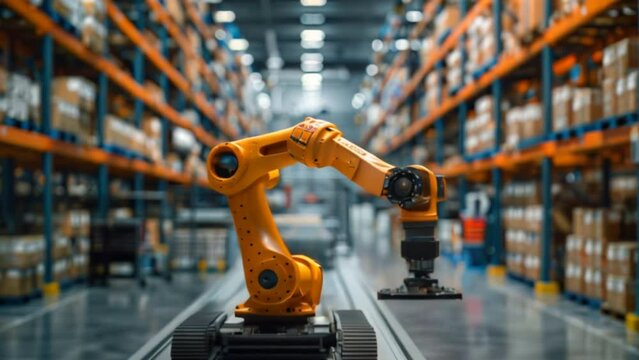 Smart robot arm systems for digital innovation in warehouses and factories Automated production robots