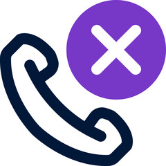 reject call icon. vector dual tone icon for your website, mobile, presentation, and logo design.