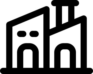 factory icon. vector line icon for your website, mobile, presentation, and logo design.