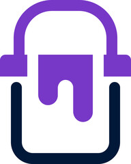 paint bucket icon. vector dual tone icon for your website, mobile, presentation, and logo design.