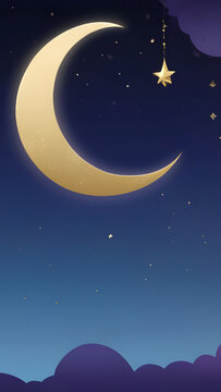 Moon and stars wallpapers for I pad, Notebook cover, I phone, tab mobile high quality images