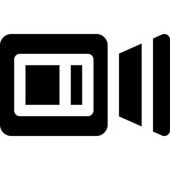 video icon. vector glyph icon for your website, mobile, presentation, and logo design.