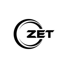 ZET letter logo design with white background in illustrator, cube logo, vector logo, modern alphabet font overlap style. calligraphy designs for logo, Poster, Invitation, etc. - obrazy, fototapety, plakaty