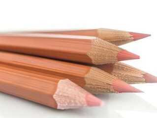 Fototapeta premium Cluster of sharpened pencils lined up, symbolizing readiness for art, drafting, and academic work