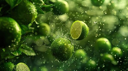 Limes execute a synchronized dance in the air, their green flashes punctuating the night like tiny lighthouses , no contrast
