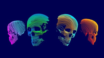 neon skulls