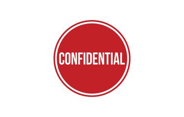 Red Confidential Rubber Stamp Seal Vector