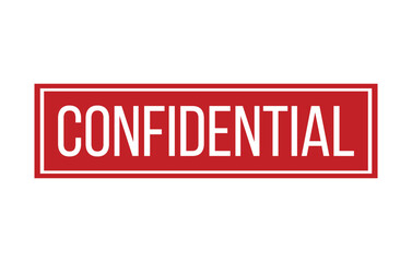 Red Confidential Rubber Stamp Seal Vector