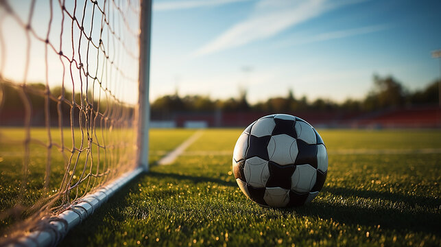 Soccer goal background image