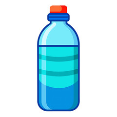 bottle of water isolated on white