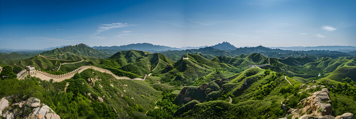 The Great Wall of China: Unfolding Over a Thousand Kilometers Through Time-Weathered Hills and...