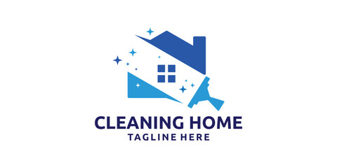 creative logo design for house cleaning, cleanliness, fresh, environment, logo design template, symbol, icon, vector, creative idea.