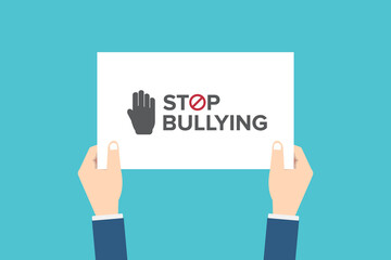 Stop bullying. Bullying prevention month banner design.  - obrazy, fototapety, plakaty