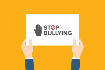 Stop bullying. Bullying prevention month banner design.  - obrazy, fototapety, plakaty