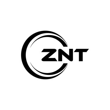 ZNT letter logo design with white background in illustrator, cube logo, vector logo, modern alphabet font overlap style. calligraphy designs for logo, Poster, Invitation, etc.