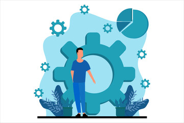 Business Management Flat Design Illustration