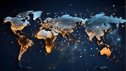 Fototapeta premium world map, Illustration of a colored map of the world