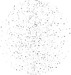 Random halftone. Background with chaotic dots, points, circle. Abstract monochrome pattern. Black and white color. Vector illustration