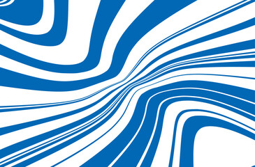 Bright dynamic background with blue and white wavy lines  Vector illustration
