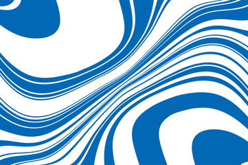 Bright dynamic background with blue and white wavy lines  Vector illustration - 771267579