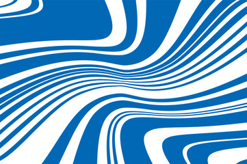Bright dynamic background with blue and white wavy lines  Vector illustration - 771267585