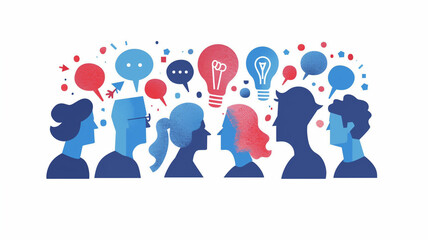 A flat vector of business for company presentation.