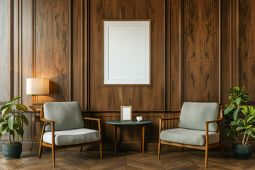 Office design French Office armchair with a desk near paneling wall in Hybrid Spaces.