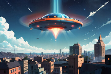 ufo in the sky. Generative AI