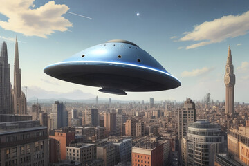 ufo in the sky. Generative AI