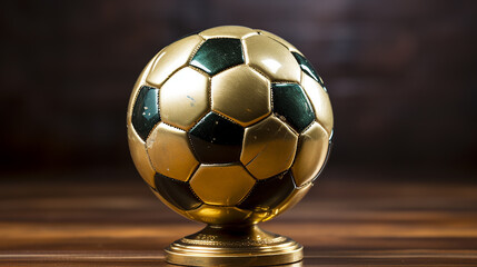 Realistic soccer ball or football ball on dark background