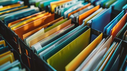 Illustration depicting efficient document organization, showcasing the concept of streamlined digital file management for enhanced productivity and workflow optimization