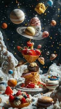A lunchbox exploration through the cosmos, showcasing planet-themed meals that transport you to alien worlds with each bite From Martian red dishes to Saturns rings-inspired desserts