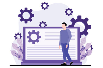 Business Management Flat Design Illustration