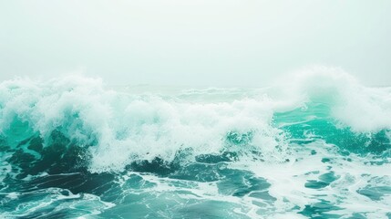 Naklejka premium background of bubbles and water waves Tranquility Offers Top Views of the Coastline