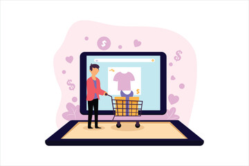 E Commerce Flat Illustration Design