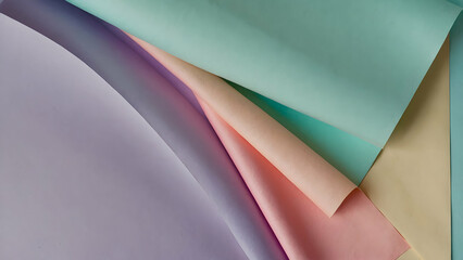 folded paper background with pastel colors