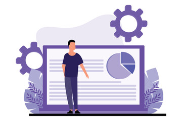Business Management Flat Design Illustration