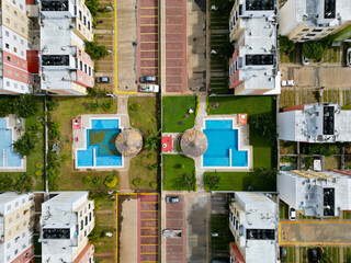 Cenital View of Real del Palmar Neighborhood Apartments in Acapulco